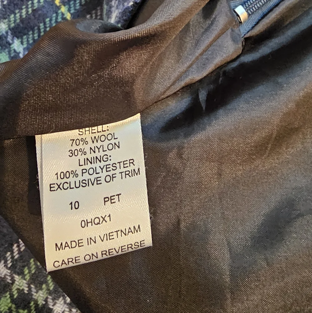 Ll Bean Plaid Wool Skirt - Picture 6 of 8